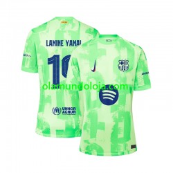 Camisola FC Barcelona LAMINE YAMAL 19 UCL Font Homem Equipamento Terceiro 2024-2025 Manga Curta